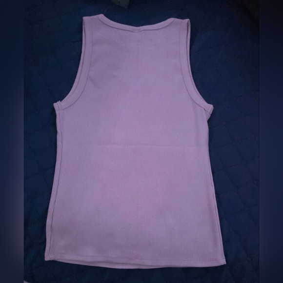 Wild Fable Women's Sleeveless Ribbed CropTank Top w/black embroidered‎ heart - Picture 4 of 5